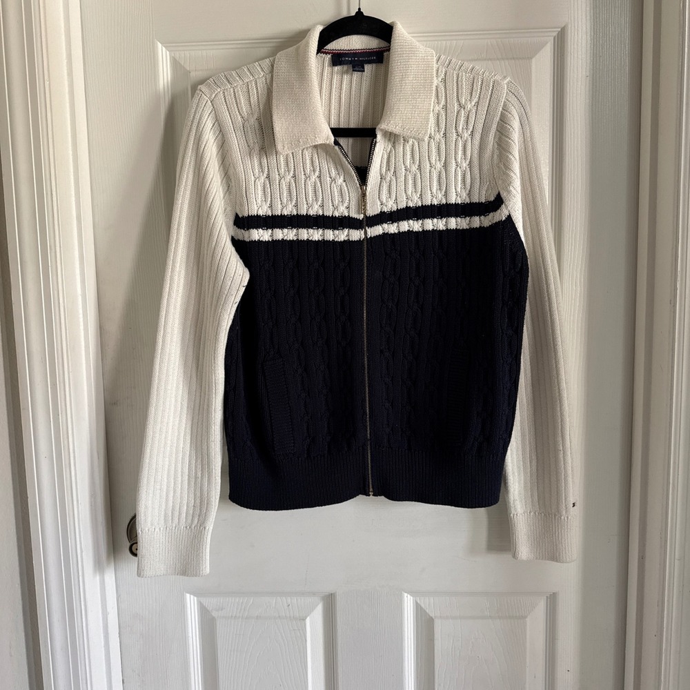 tommy hillfiger zip up sweater